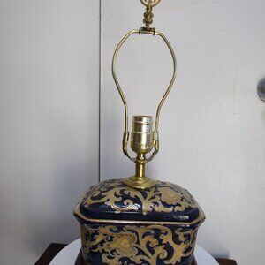 Blue  and Gold Gilt Table Lamp